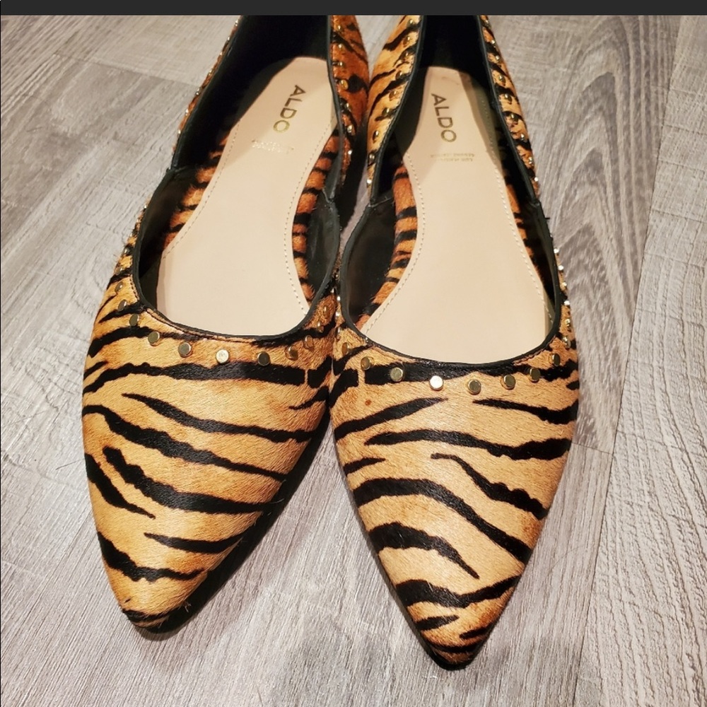 Brand New Aldo flats in Tiger print